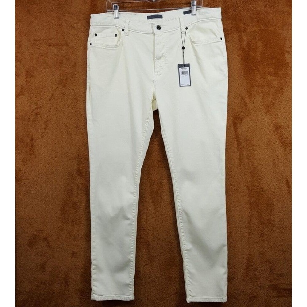 JOHN VARVATOS Jeans Mens Size 38 Cream Wash Slim Fit JV 702 $248